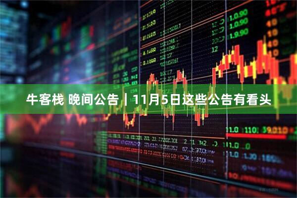 牛客栈 晚间公告｜11月5日这些公告有看头