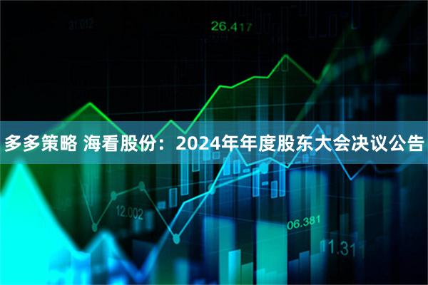 多多策略 海看股份：2024年年度股东大会决议公告